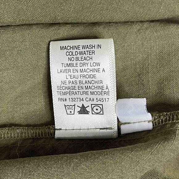 Women's Cloth & Stone Western Fray Shirt Dress Burnt Olive Tencel Lyocell Size S - Picture 5 of 7